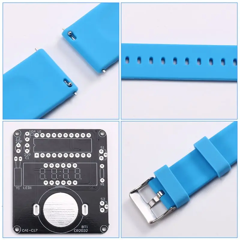 ABSS-DIY Clock Kit With 4 Digit LED Display For Electronic Beginner Students-Soldering Practice Micro Controller Project School
