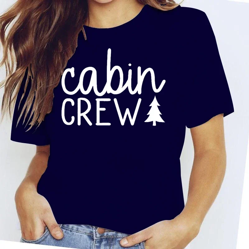 Women Tee Shirt Lady Cabin Crew Clothes Female T Women Top Short Sleeve Fashion Summer Tshirt Family Reunion Graphic T-shirts