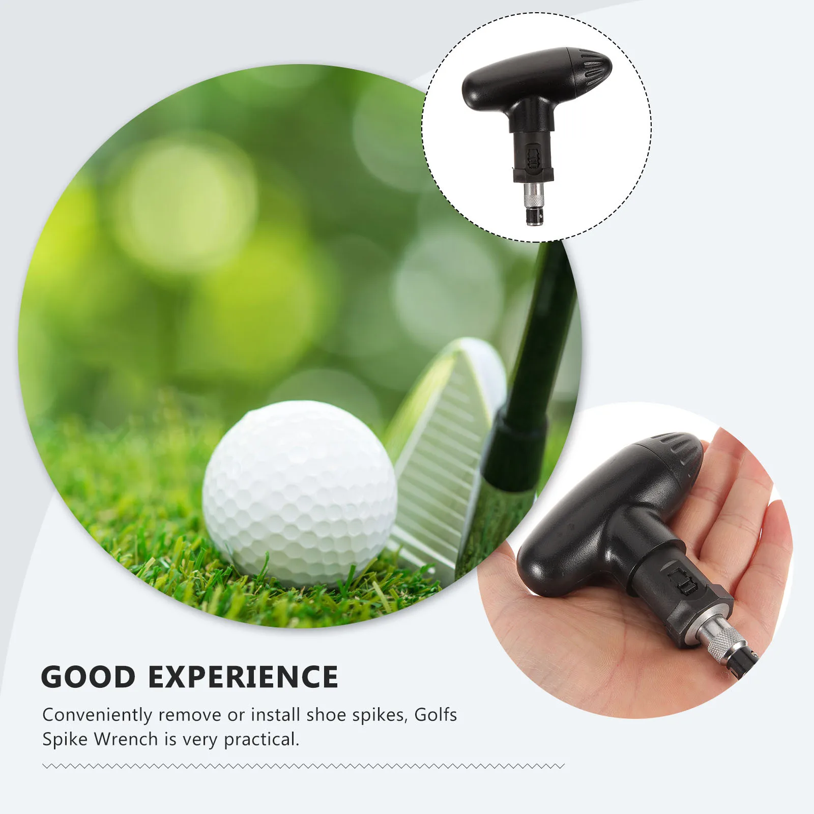 

1Set Golf Shoe Spike Remover Practical Durable Long Handle Easy Grip Spike Wrench Golf Nail Removing Tool Golfs Accessories