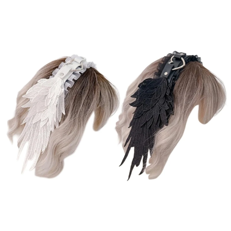 

Artificial Angel Wing Headband Cosplay Costume Hairhoop Party Headpiece Masquerades Headwear Role Play Anime Hairband