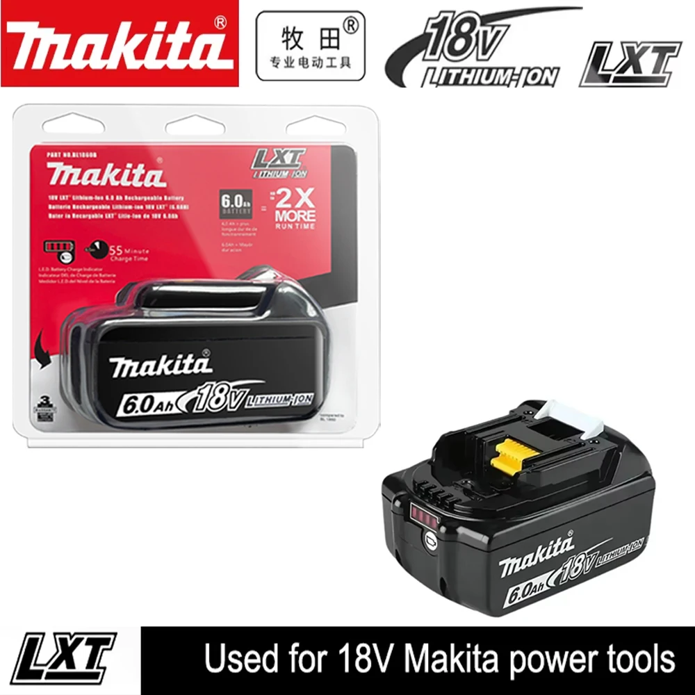 100% originaler Makita-Akku, 18V Werkzeug-Lithium-Akku 6Ah/5Ah 9Ah für Makita DTW700 DDF487 DTD173 DGA404 HR140D DJV182