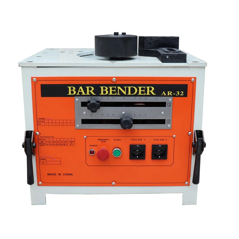 Desktop Steel Bar Bending Machine RB-25 Electric Hydraulic Bending Machine RB-32 Foot-operated Rebar Bending Machine