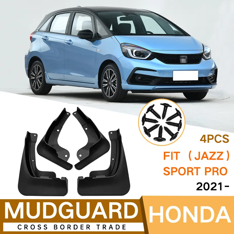 

For Honda Fit Jazz Sport Pro 2021 black car mudguard Reduce dust Resist tire dirt car accessories tools