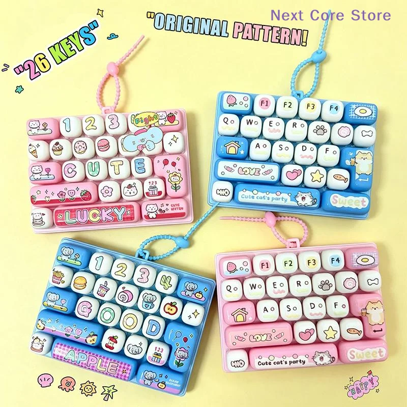 [NC]1Pcs 26-Key Keyboard Cute Creative Mechanical Healing Stress-Relief Hanging Decoration Small Gift Accessory[NC]