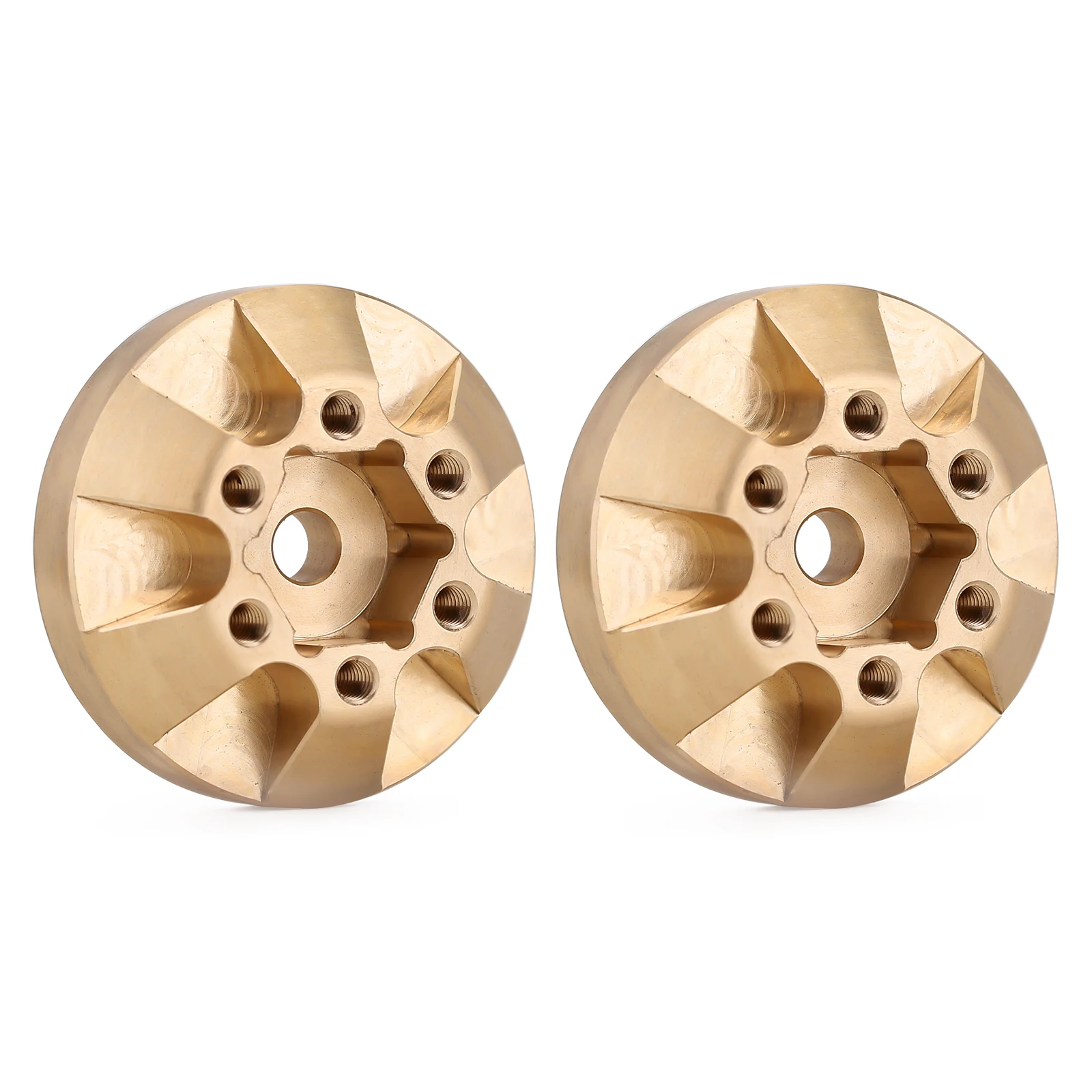 INJORA Heavy Brass 55g/pcs 12mm Wheel Hex Hub Fit 1.9 2.2 Wheel Rim for 1/10 RC Crawler Car Axial SCX10 90046 TRX4