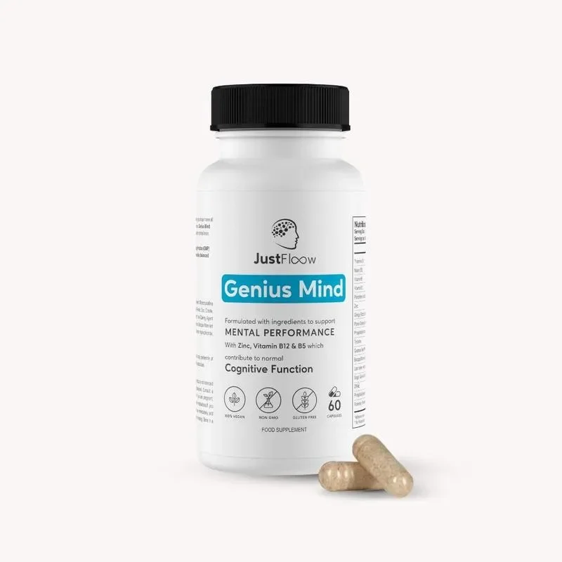 

Добавка для мозга с ноотропом Genius Mind — поддержка когнитивной функции, уровней энергии, функцией фокуса и памяти