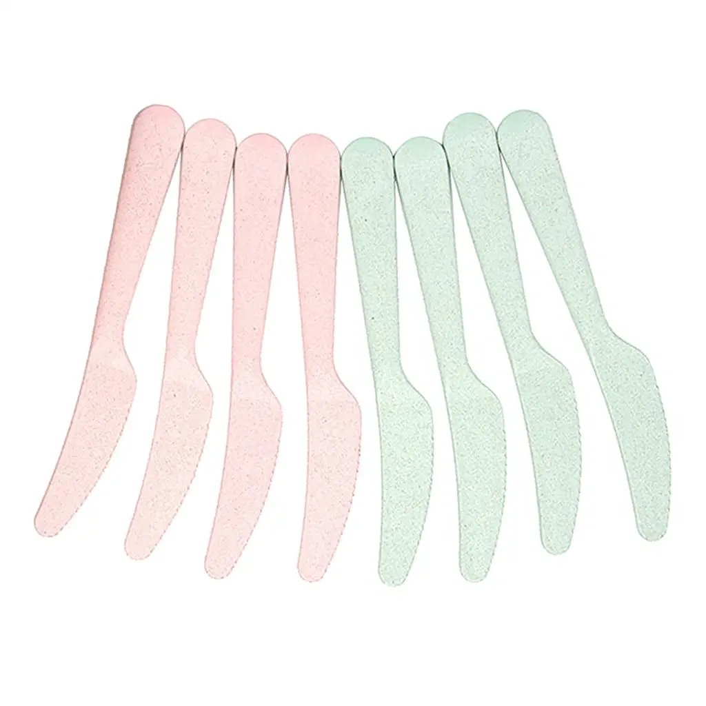 Straw Bowls Dishes Cups Dishes Forks Spoons Tableware set for Diinner, BPA & friendly