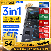 FNIRSI DSO-TC4 Upgrade 3 in 1 Digital Oscilloscope 10MHz 48Ms/s Transistor Tester Electronics Component Tester USB Charger Tools