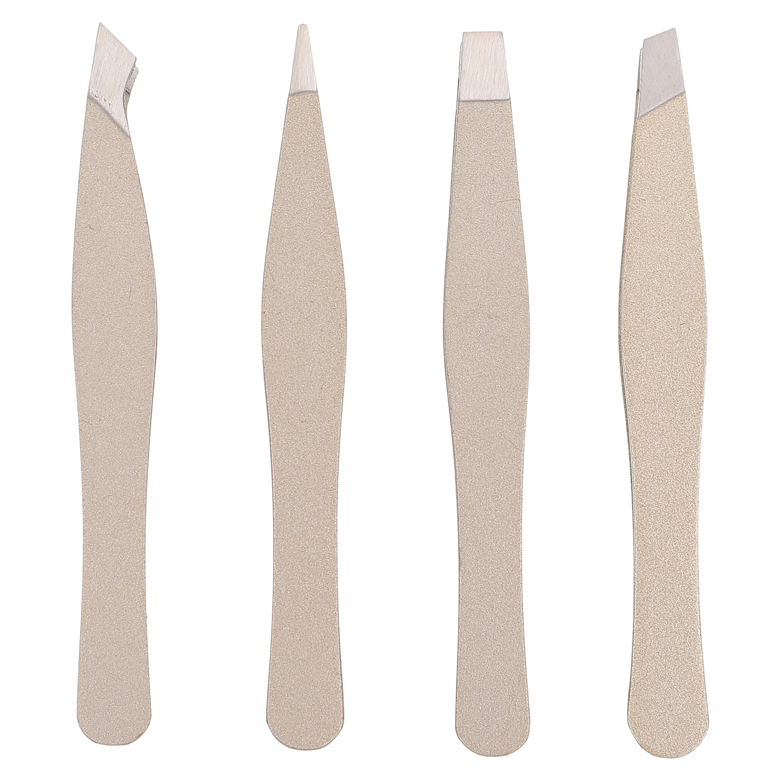 

4 Pcs Eyebrow Clip Tweezers Suits for Women Manicure Tools Steel Pu Twitter Miss
