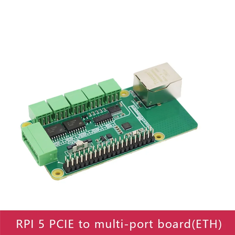 ABJF-Für Raspberry Pi 5 Pcie zu RJ45 Gigabit Ethernet Adapter Board CAN/RS485/RS232 Schnittstelle Plug & Play