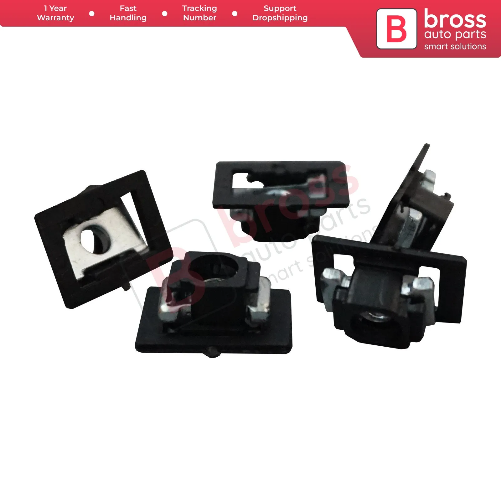 

Bross Auto Parts BCF5051 5 Pieces Armrest Repair Clips 7703044129 for Renault 19 Megane Clio Made in Turkey