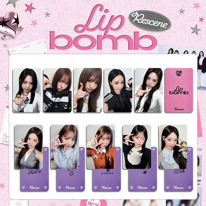 Idol Girl Group RESCENE Album Title Track High-Definition Printed Photos LOMO Card WONI LIV MINAMI MAY ZENA Fans Collect Gifts