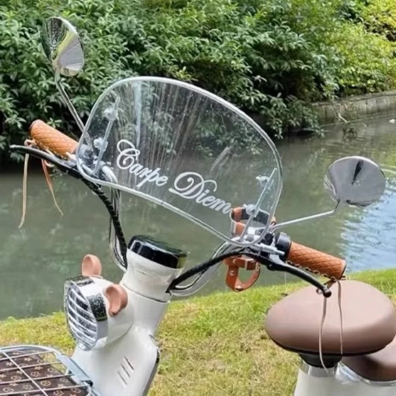 FOR Elegant Vintage High-Transparency Wind Deflector Front Windshield Accessory for Yadea Modern Emma Sunny Electric Bike
