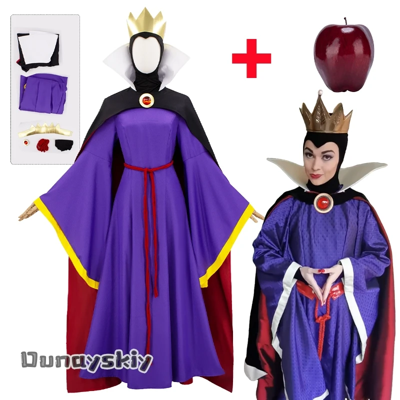 osplay Fairytale Anime Queen Costume Role-playing Stage Costume Villainous Woman Cosplay Costume Crown Cloak Belt accessory Suit