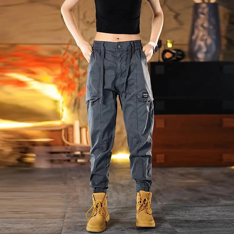 

American Retro Work Pants Men's Trendy Brand Versatile Autumn Winter New High Quali Thi Loose Cuffed Casual Long Pants
