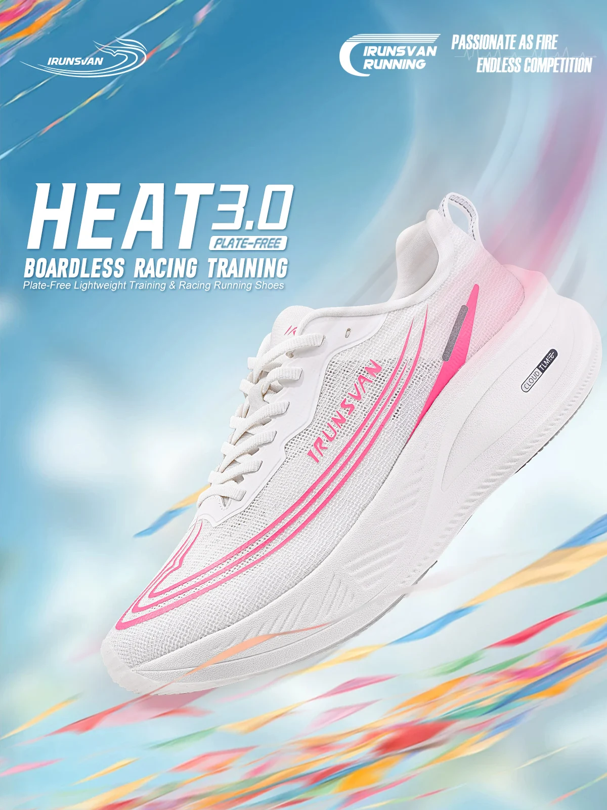 IRUNSVAN Lightweight Racing Running Shoes For Men Comfortable Shock Absorbing Breathable Outdoor Sports Shoes For Women 172