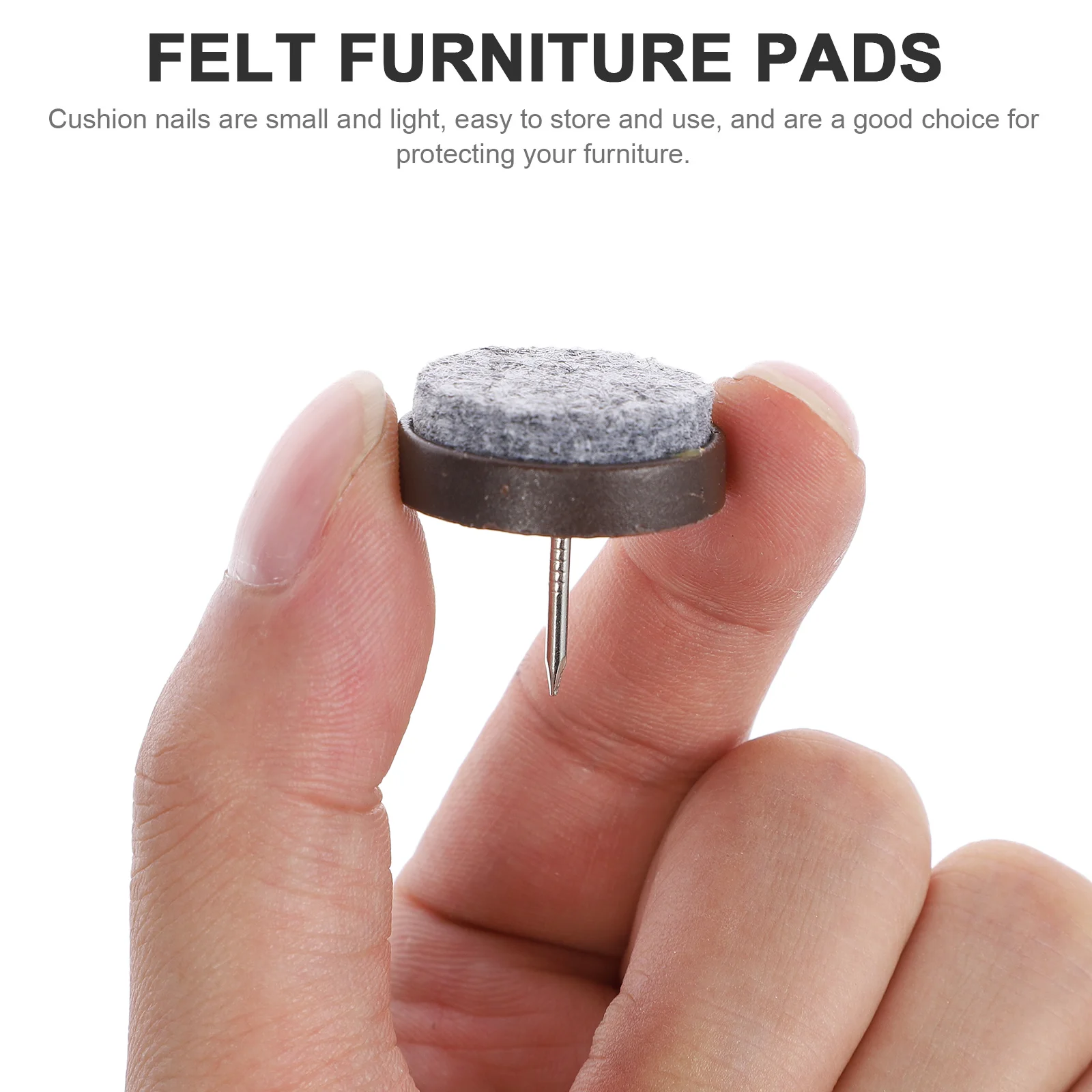 50 Pcs Protector Screw-In Felt Pads Flooring Chair Glides Abs Furniture for Hardwood Floors image 3