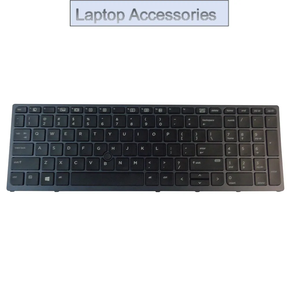 Backlit Keyboard w/ Pointer for HP ZBook 15 G3, 15 G4 Laptops