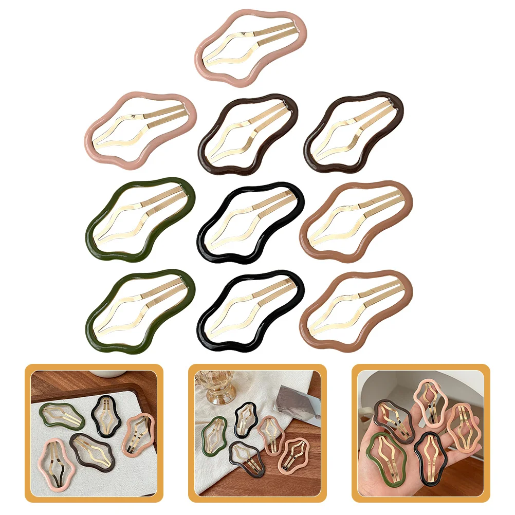 

10pcs Cloud Shape Hair Clips Lightweight Snap Barrettes For Women Girls Kawaii Hair Accessories Decorative Non Slip Hairpins For