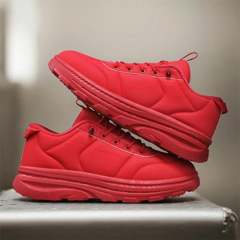 

Мужские туфли для доски, осень-зима 2024, новая кожаная повседневная обувь, теплая плотная подошва, противоскользящая модная спортивная обувь для мужчин