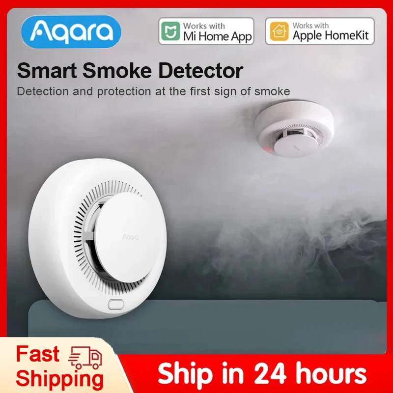 Aqara Smoke Detector Sensor Smart Fire Alarm Monitor Sound Alert Zigbee 3.0 smart Home Security Work With Xiaomi Mi home Homekit