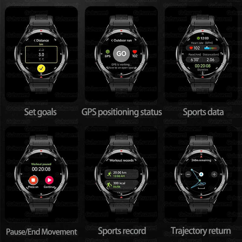 Baru untuk Xiaomi Jam Tangan Pintar Olahraga Pria Kedalaman 30Meter Tahan Air 1.43 Inci Layar AMOLED Pemantauan Kesehatan Jam Tangan Pintar Panggilan Bluetooth