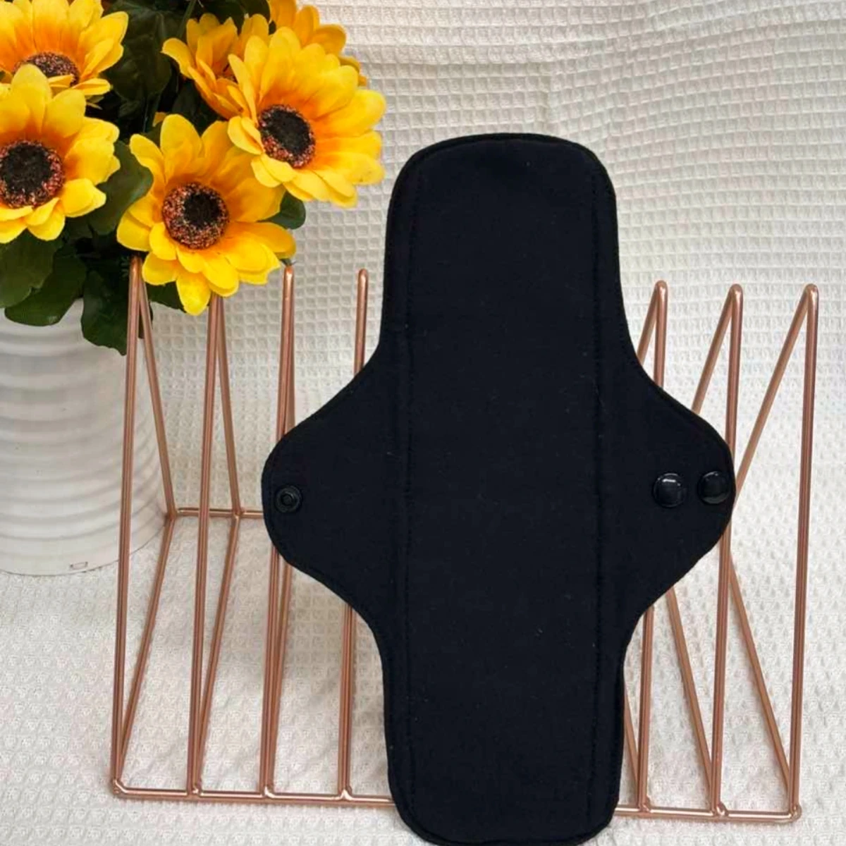 3Pcs Black Cotton Reusable Menstrual Pads Set