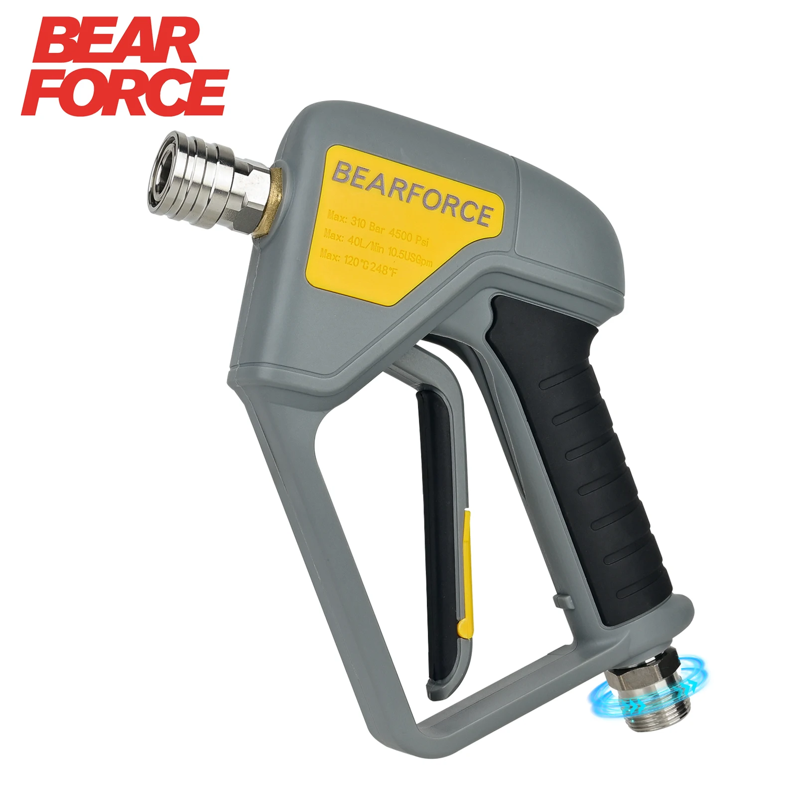 bear-force-高圧洗浄機スプレーガン-m22-14mm-インレットオススイベル＆1-4インチクイックコネクター付き-ノズル、ワンド、フォームキャノン用