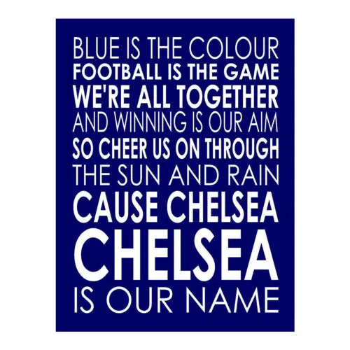 Chelsea Anthem Retro style metal tin sign/plaque HOME Decor