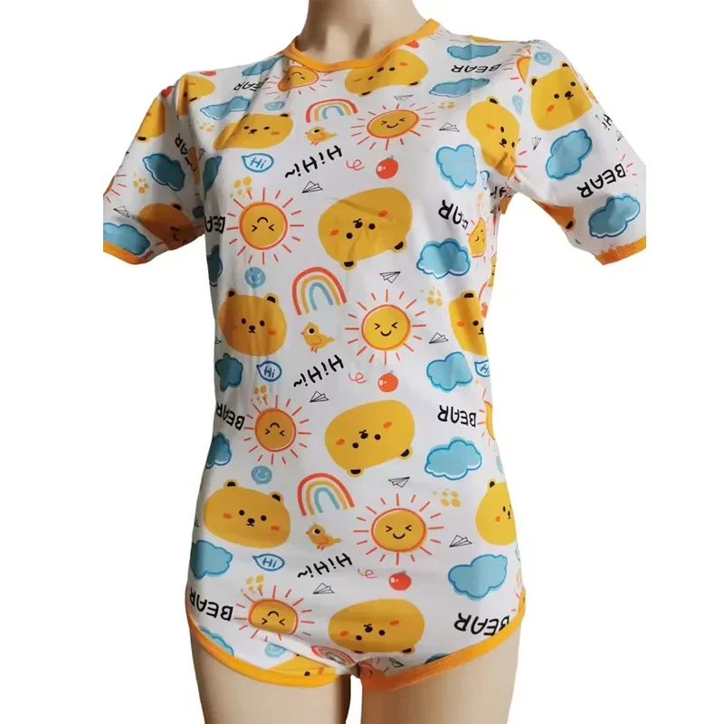 ABDL الكبار الشمس الدب الطباعة ارتداءها مع الطقات / الكبار نيسيي / الكبار رومبير الطفل