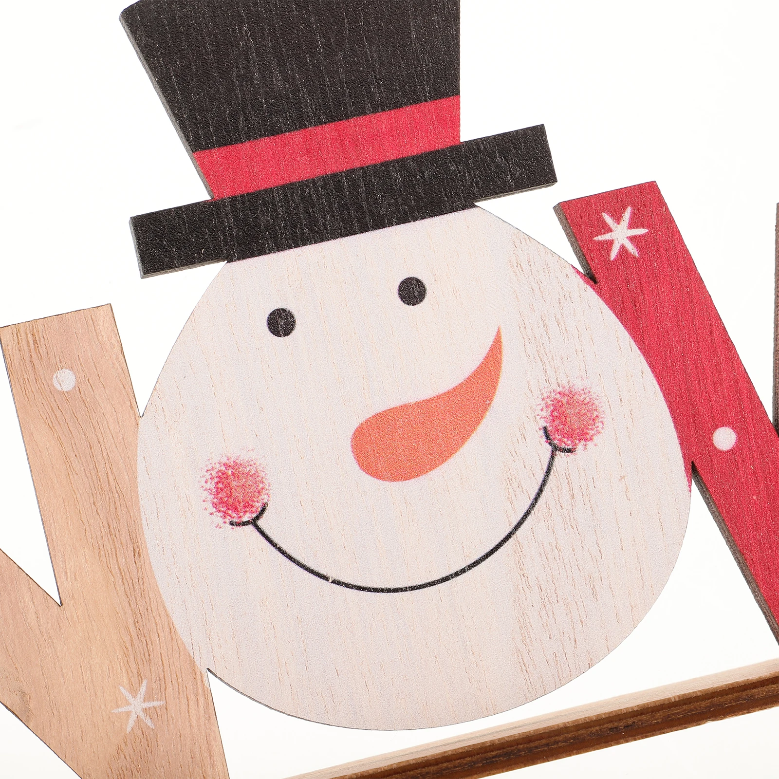 

Wooden Letter Decor Holiday Wood Sign with Natural Finish Tabletop Christmas Decoration for Indoor Festive Display