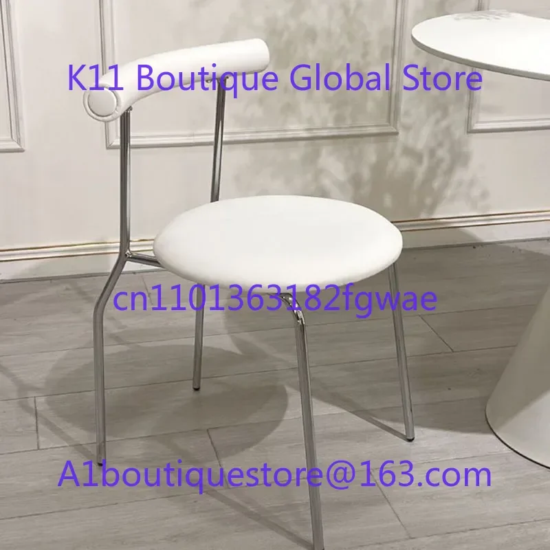 Sedie da pranzo Nordico impilabile con schienale posteriore Tavolo da pranzo Sedie a sdraio per la casa Soggiorno Cucina Mobili per la casa Forniture