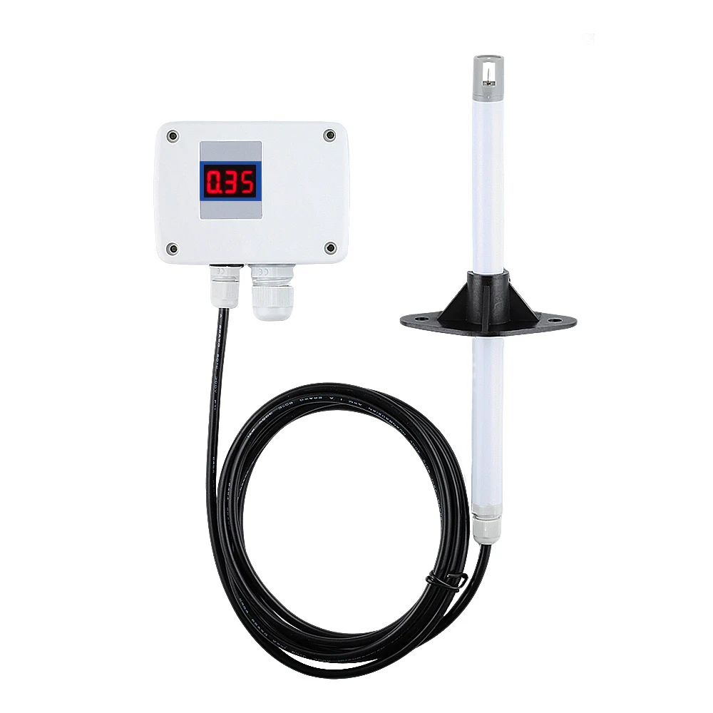 0-30m/s Pipes Wind Speed Sensor RS485 0-10V 4-20MA High Precision with Display Air Speed Volume Measuring Detector Transmitters
