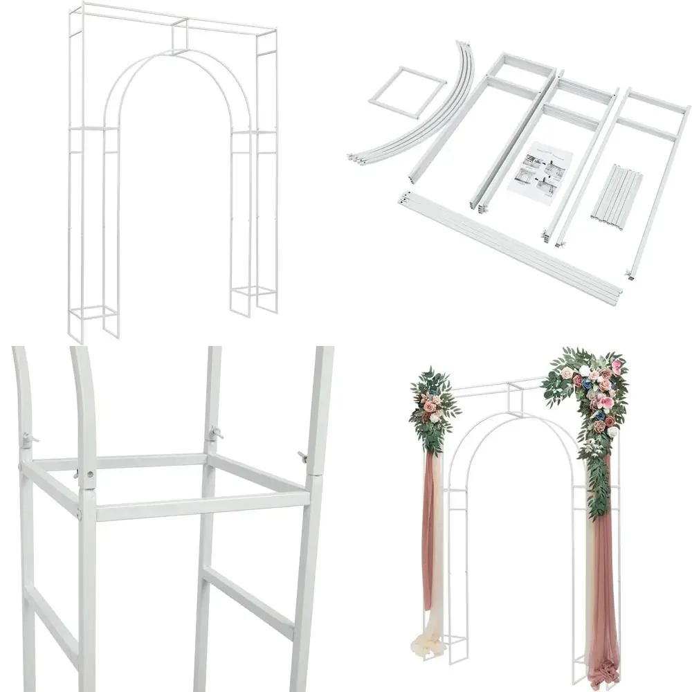 

Металлическая свадебная арка, квадратные арки 5,9 x 7,9 дюйма, подставка для арки из воздушных шаров для свадеб и торжеств по случаю дня рождения