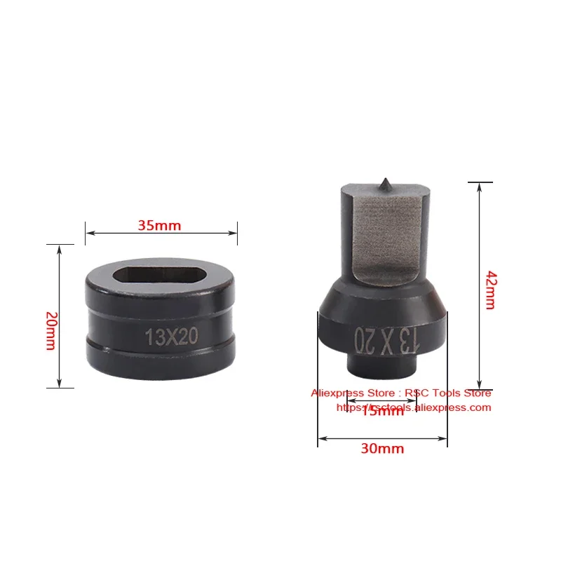 7 ชิ้นแม่พิมพ์เจาะไฮดรอลิก CH-60 Slotted Hole Die เจาะไฮดรอลิก Dies คู่มือ Punch Die Wrold ยาวแม่พิมพ์