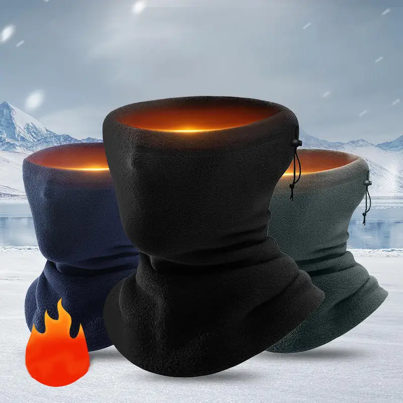 

Winter Warm Motorcycle Mask Scarf Multifunctional Ski Mask Cycling Windproof Cap Cold-proof Drawstring Scarf