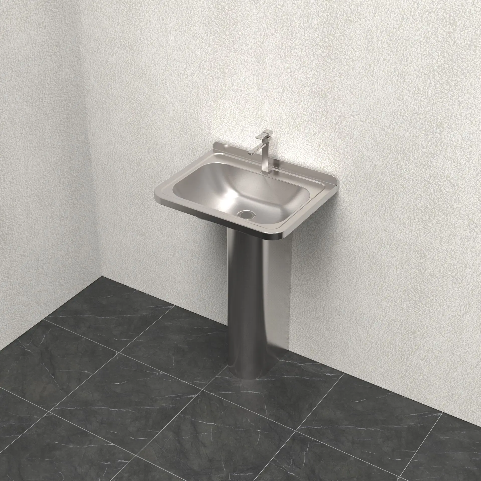 Supply prison sink, floor-to-ceiling circular arc anti-knock single slot, corrosion-resistant prison school 304 stainless steel 4