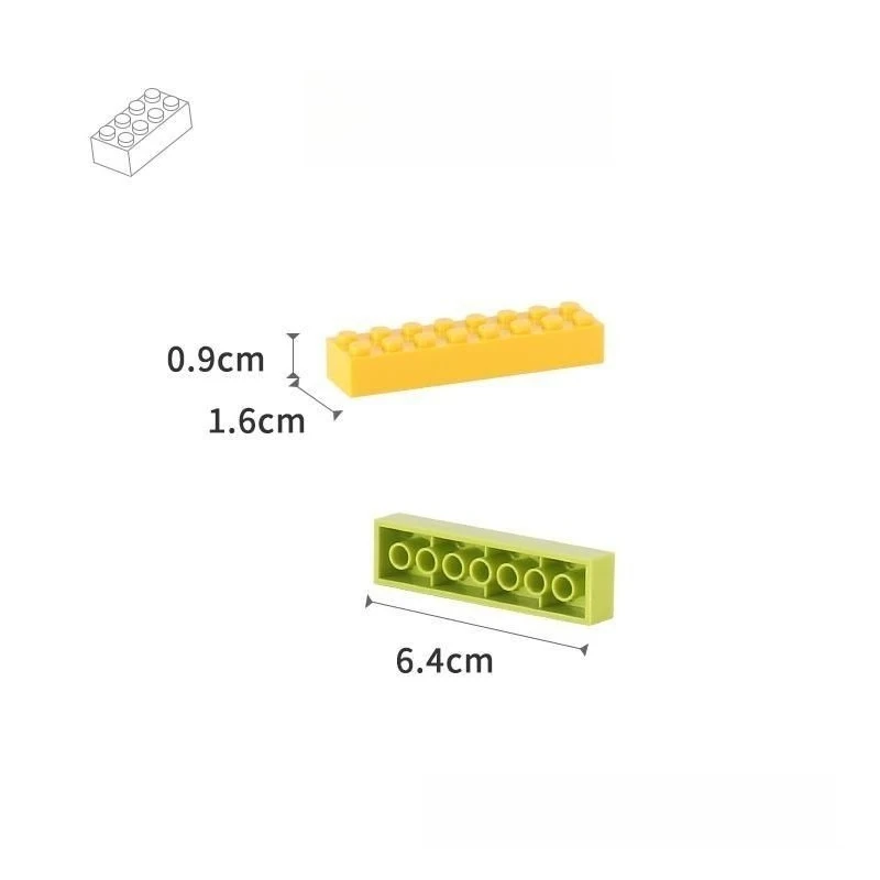 2x8 Building Bricks Bulk Small Particle Thick Blocks Compatible with Major Brands for DIY Projects Kids Toys Gift view 2