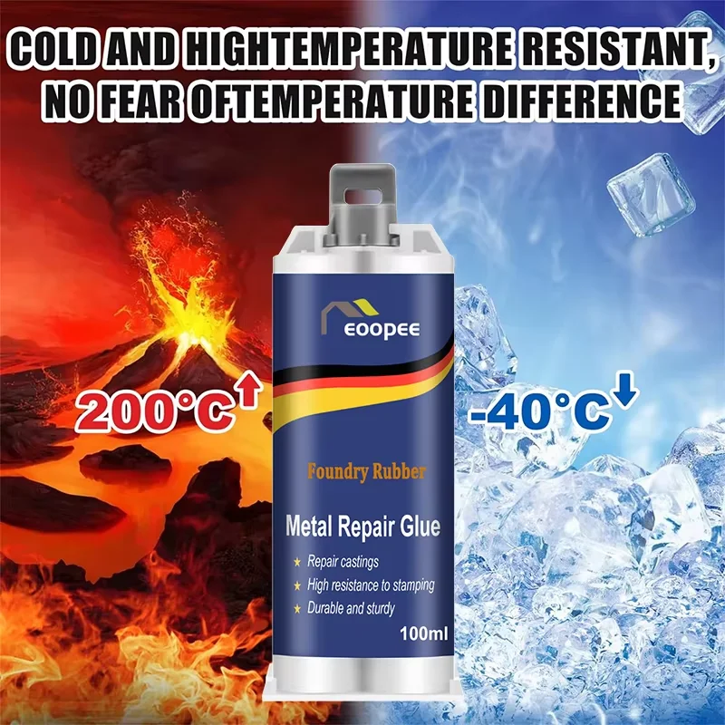 High Strength Metal Repair Epoxy – Heat & Cold Resistant Welding Glue, Leak Repair Paste for Metal, 15g/50ml/100ml