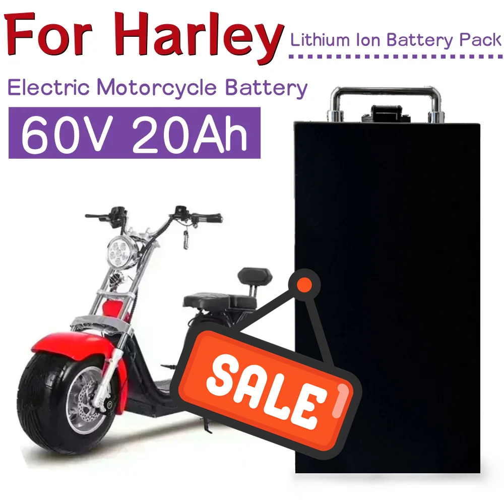 

60V for Harley Electric Vehicle Lithium Battery 10/20/30Ah Two wheeled Foldable Citycoco Electric Scooter Battery