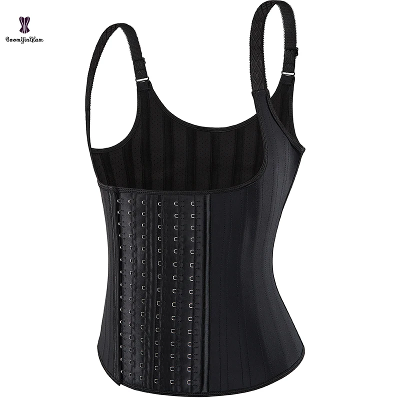 25 Steel Boned Waist Trainer Vest Waist Cincher Girdle Latex Super Tight Instant Hourglass Plus Size Corset With 6 Hook