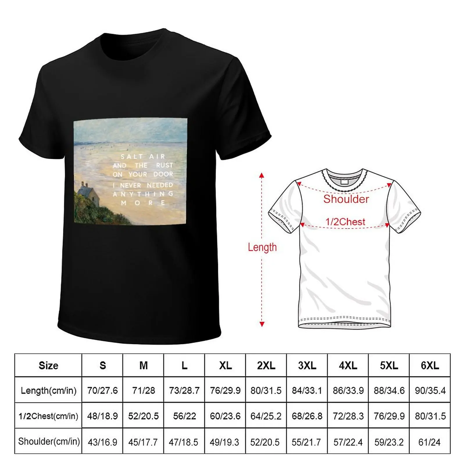 salt air and the rust on your door T-Shirt Casual Simple Design Short Sleeve Shirt