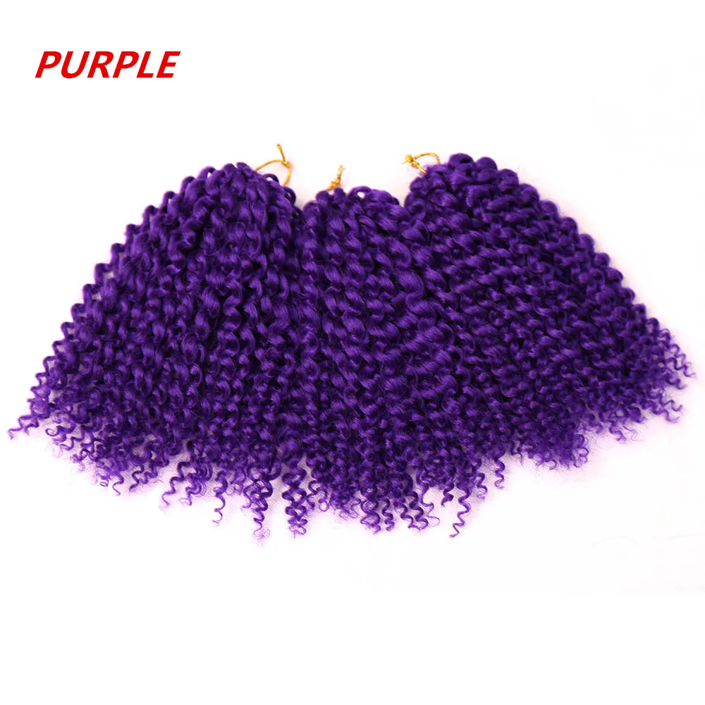 8 インチ Marlybob 変態カーリーかぎ針編みヘアエクステンションツイスト天然合成アフロカーリーショートパッションツイストヘアバンドル