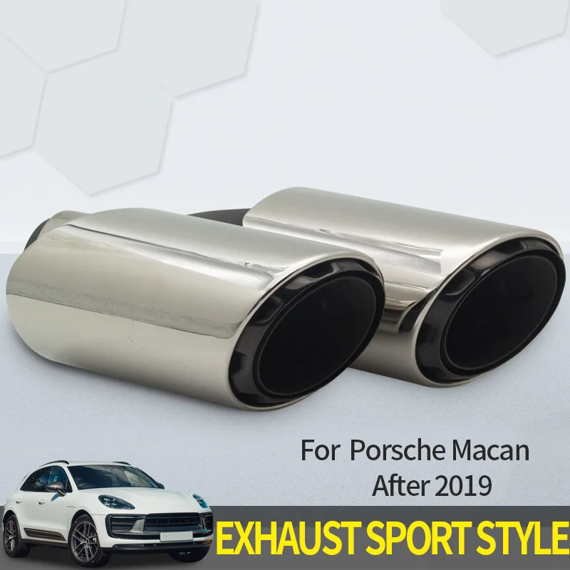 

Sport exhaust pipe three-layer sport tail throat suitable for more than 19 models of Porsche Maca four - exit modified exhaust p