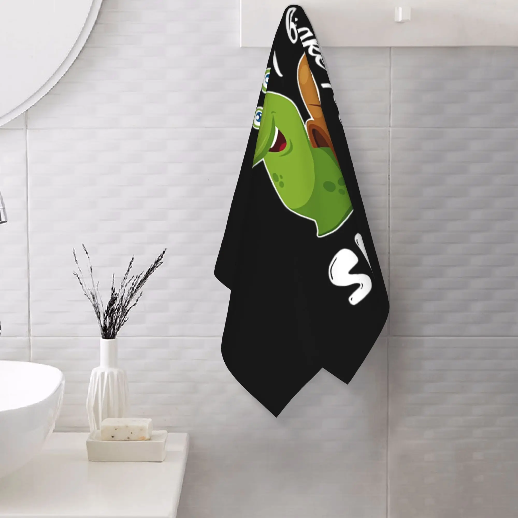 Custom Snail - I Brake For Snails Soft Face Towel Quick Dry Pool Bath Cotton Towels Absorbent Quick