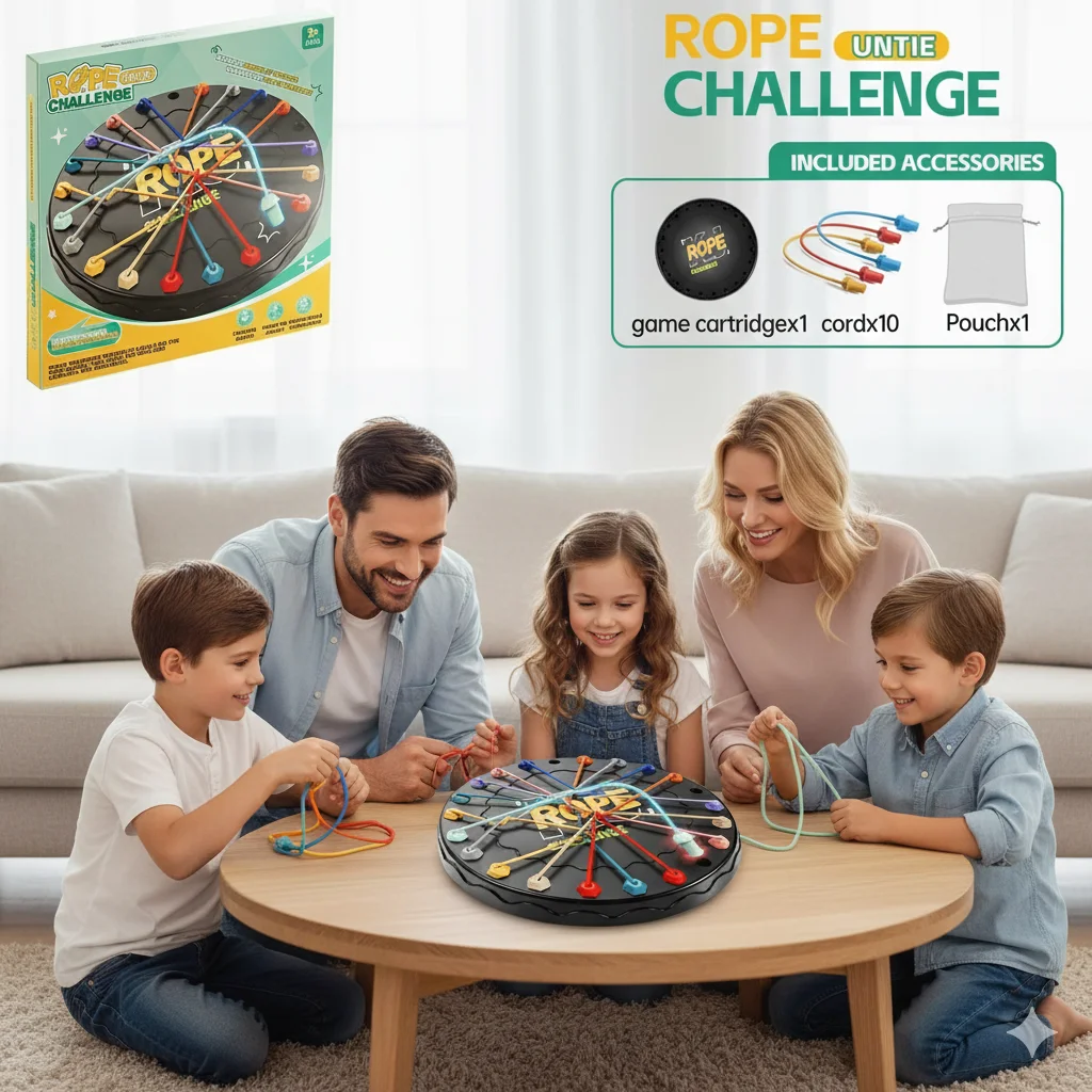 創造的な紐通しパズルおもちゃ、複数の難易度レベルで認知トレーニング、集中力向上、家族向けインタラクティブゲームに最適