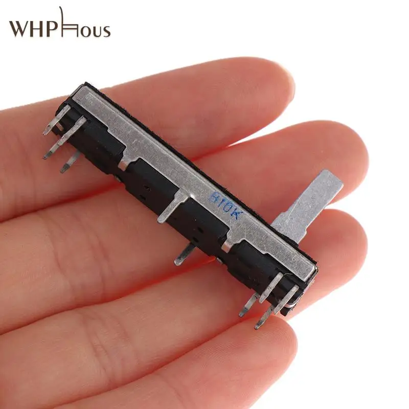 1PCS 45mm Sliding Potentiometer Stereo Channel B10K Axis Sliding Stroke 30mm