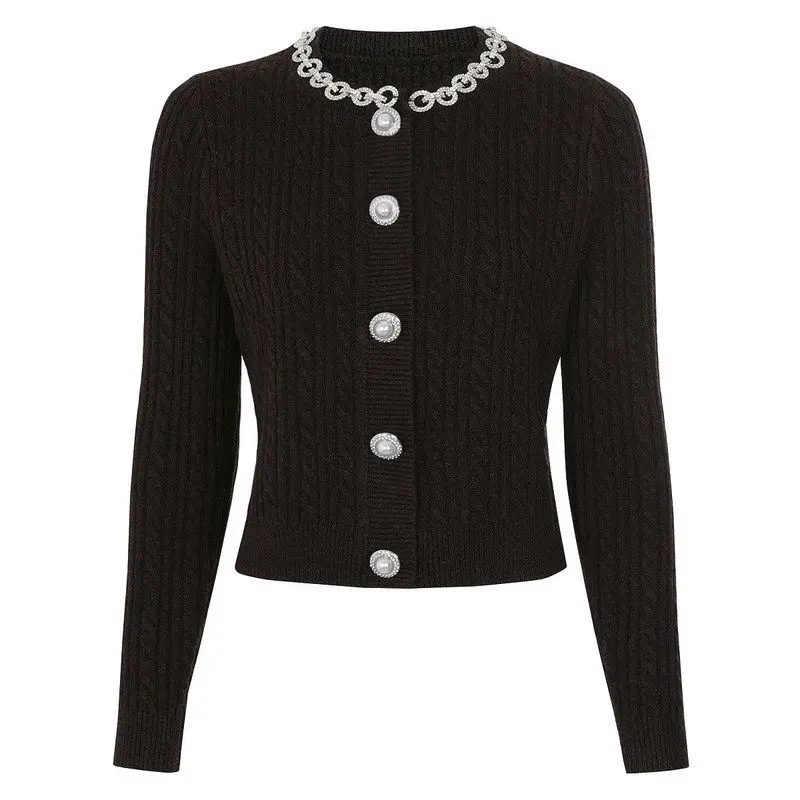 

High-Quality Elegant Diamond-Studded Women's Jacket Top Fashionable Spring Autumn New Style European Style Short Coat