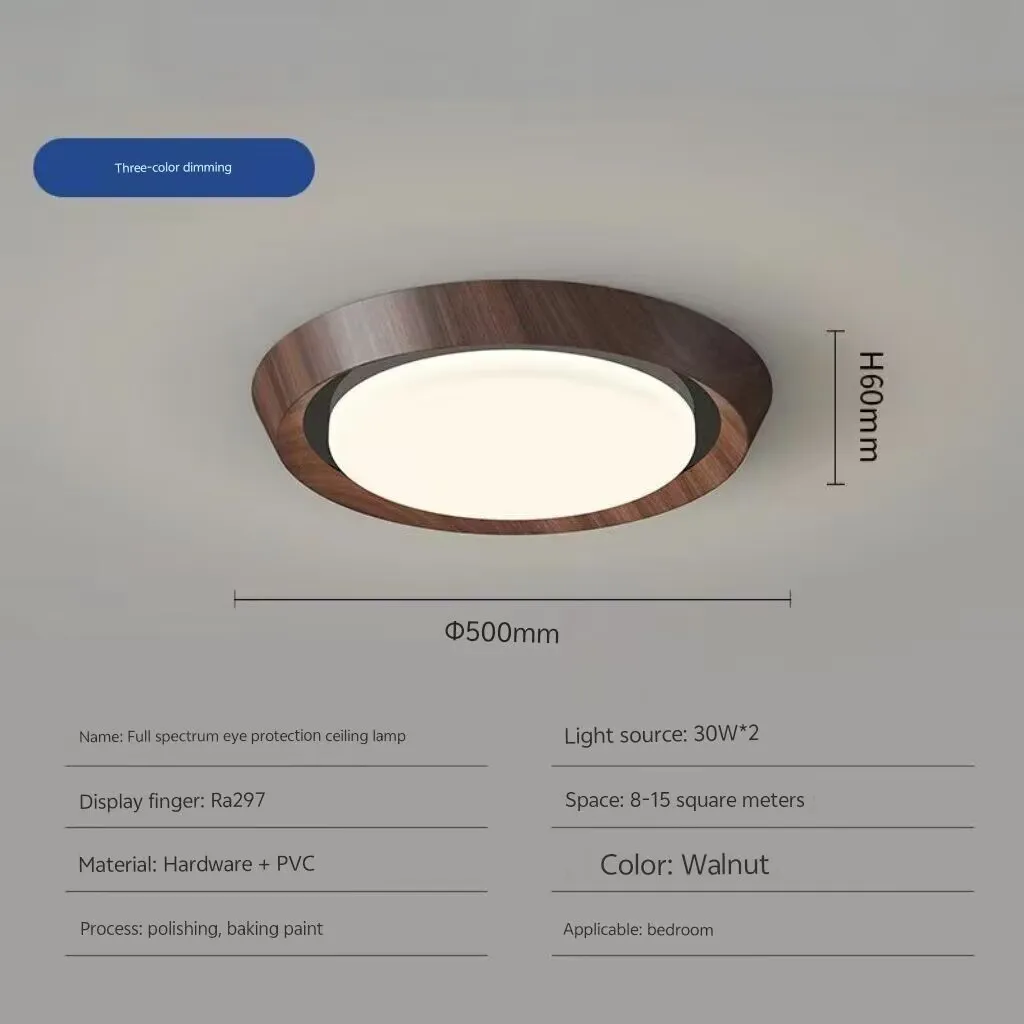 Minimalist bedroom ceiling lamp, vintage living room lamp, creative eye friendly LED lamp