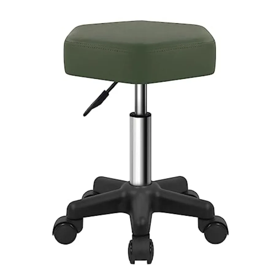 

Hexagon Rolling Stool Height Adjustable Stool with Wheels for Spa Salon Massage